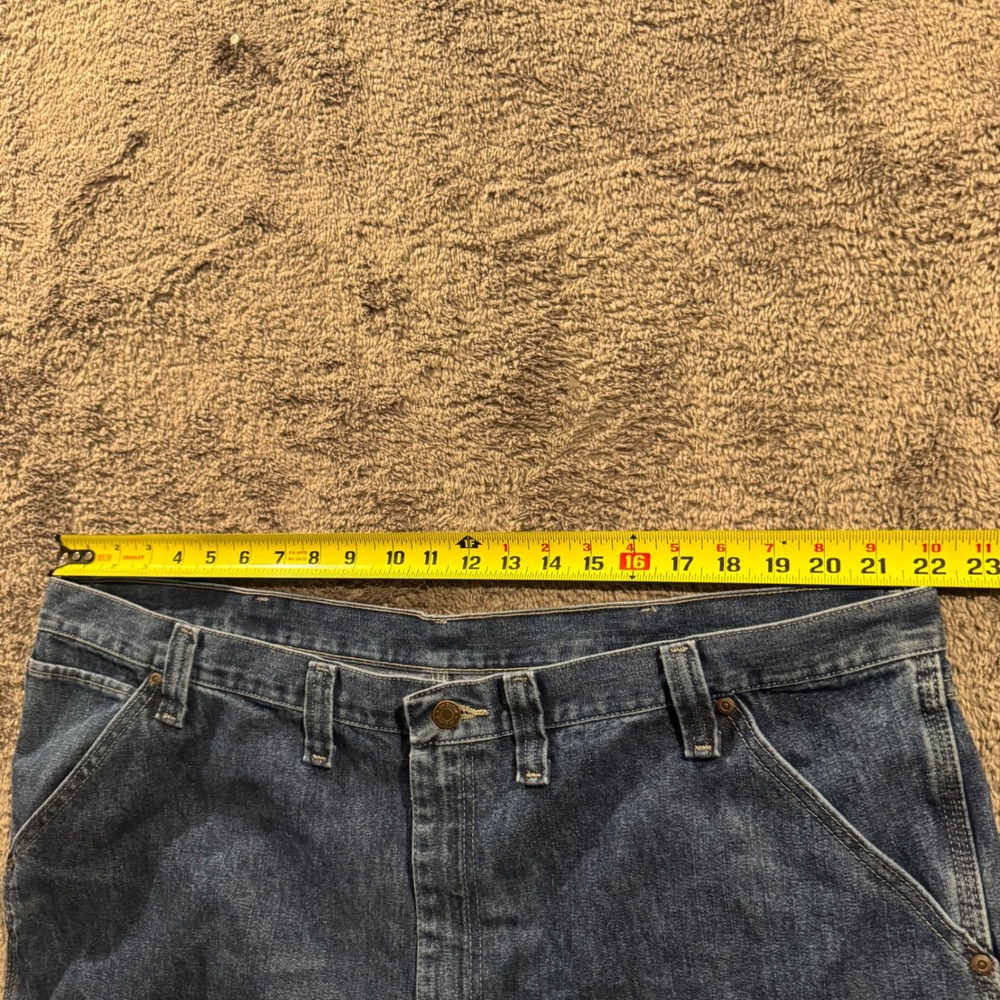 Wrangler Riggs Workwear Mens 44x30 Blue Denim Carpenter Jeans 94LSWDV - Picture 5 of 7